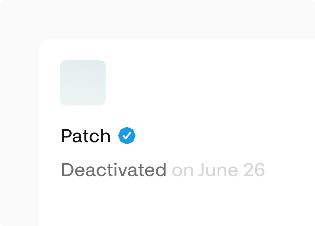 Agent key deactivated on June 26 without losing history